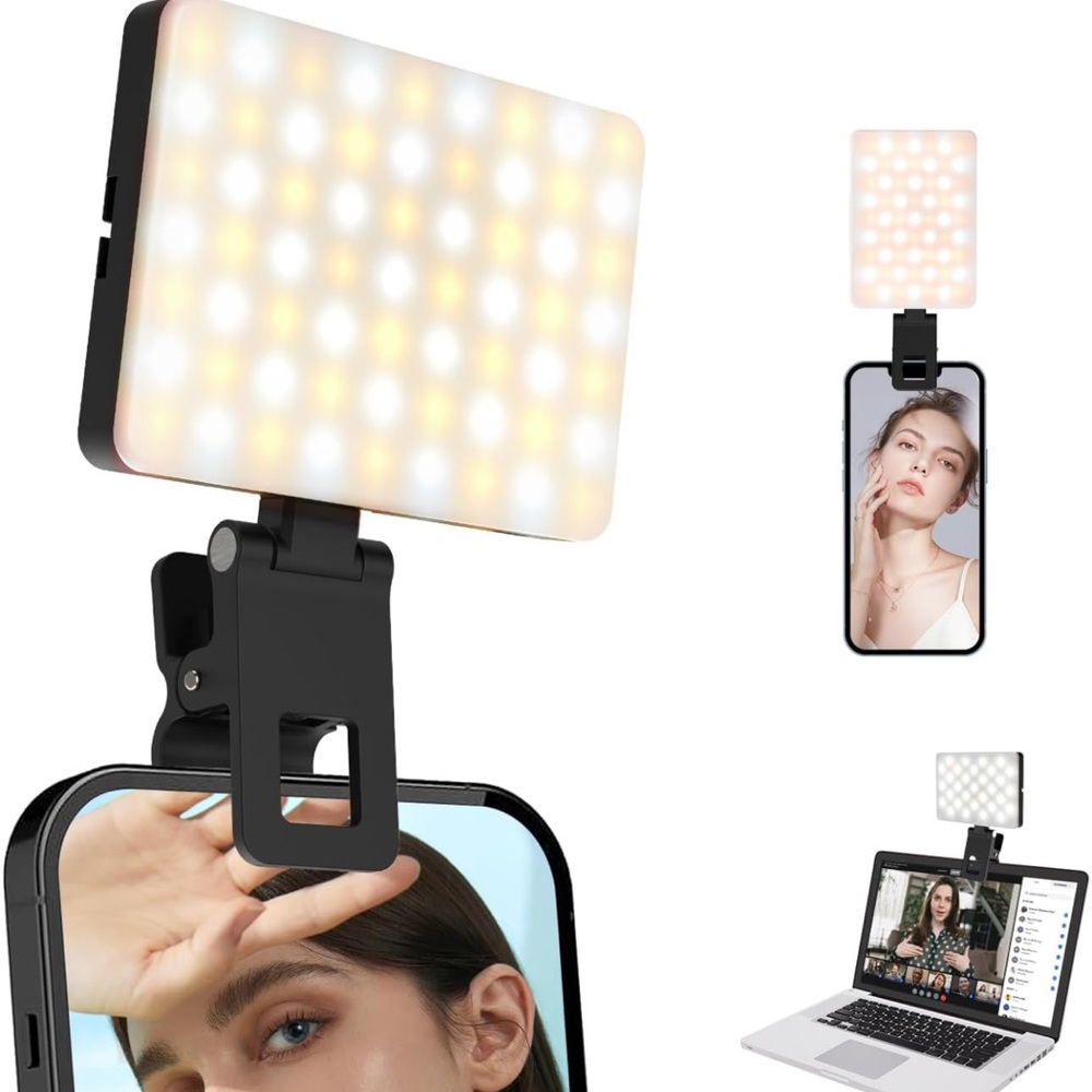 NEW! Selfie Light Rechargeable LED Fill Light for Cell Phone iPad Laptop Tablet